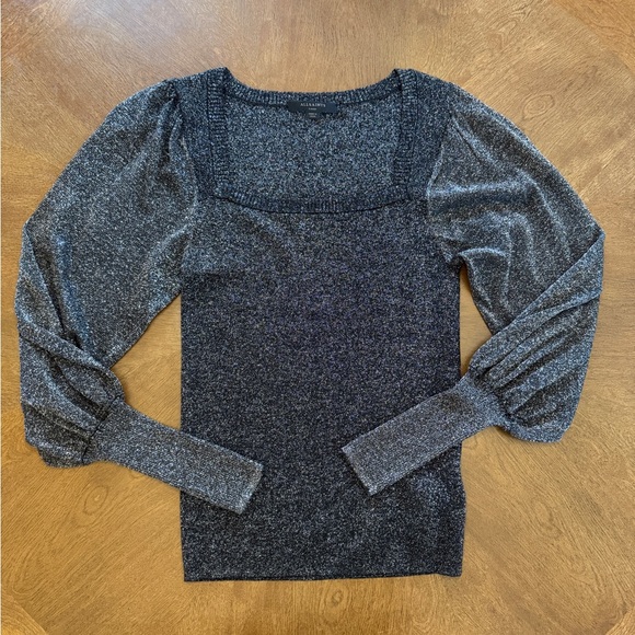 All Saints Tops - All Saints Black Shimmer Top